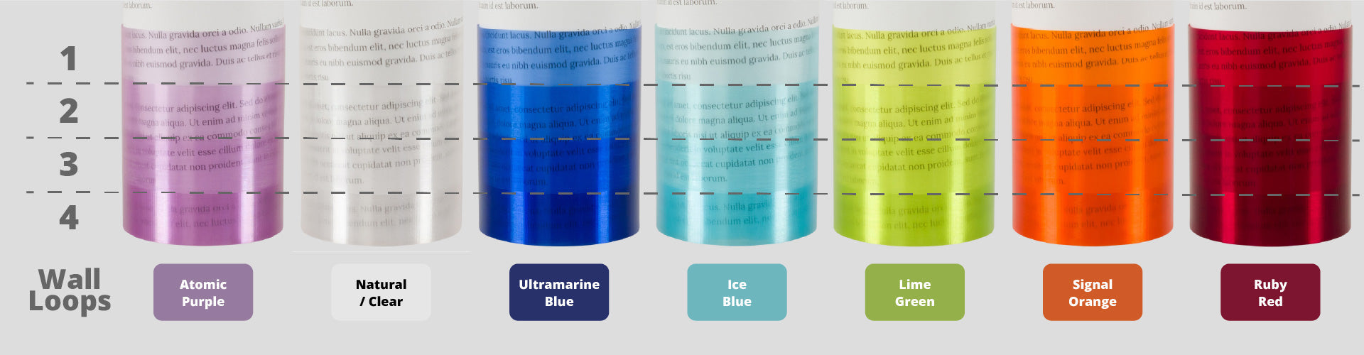 Transparent Pro PCTG Colors