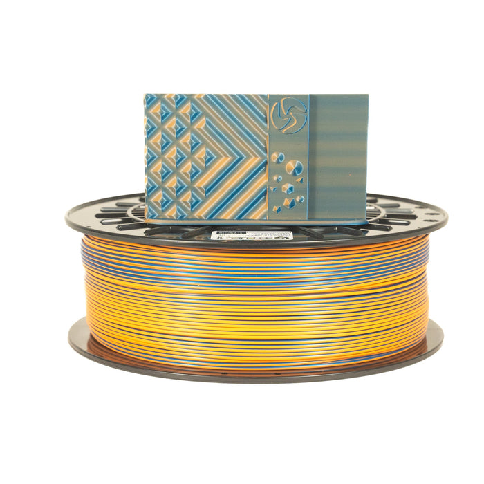 Dual - Color Silk PLA+, Silky Blue Orange Theory, 1.75mm - 3D - Fuel
