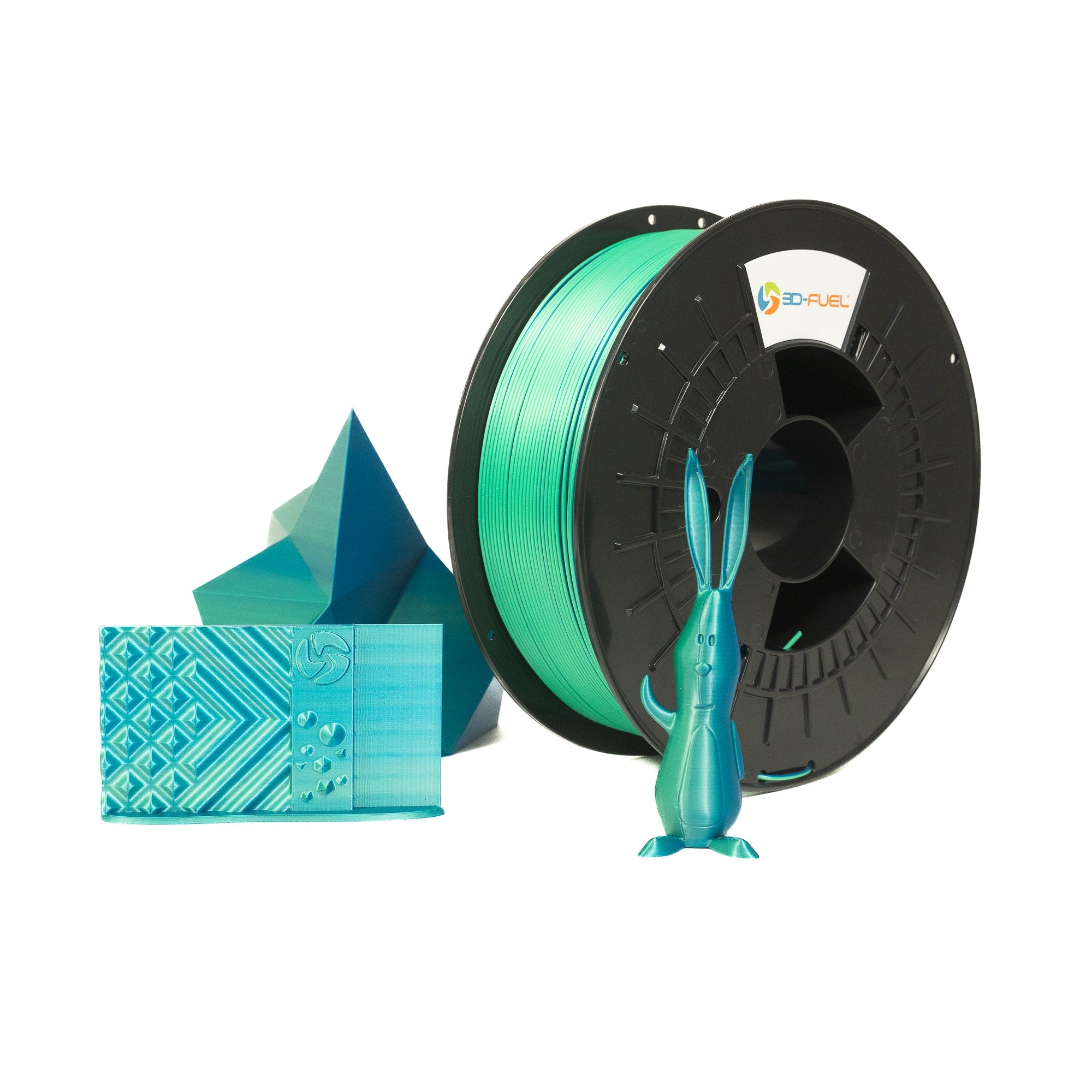 Dual - Color Silk PLA+, Silky Lagoon, 1.75mm - 3D - Fuel
