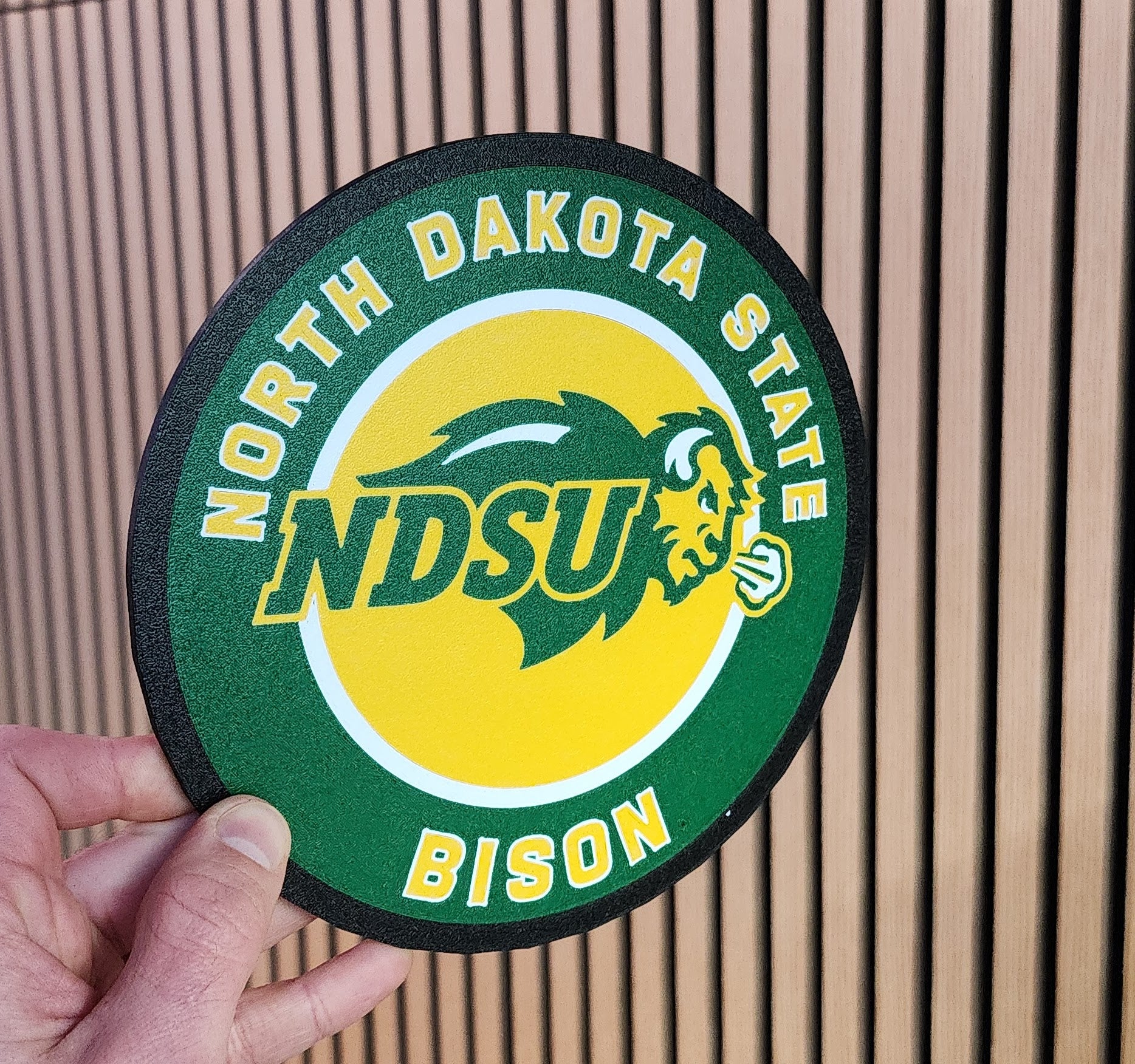 ndsu bison printed in Pro PCTG Toolbox Forest Green and Toolbox Yellow - 2