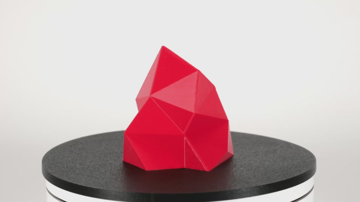 Pro PCTG, Fire Engine Red, 1.75mm - 3D - Fuel 3D printed crystal gem rotating video