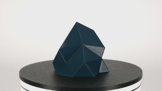 A 3D printed crystal gem printed in Toolbox Gunmetal Blue Pro PCTG by 3D-Fuel is a perfect color match to Bosch blue